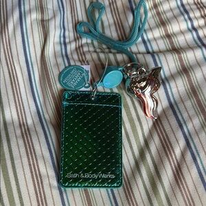 Bath & Body Works Mermaid Lanyard PocketBac Holder with Keyring & Card Holder